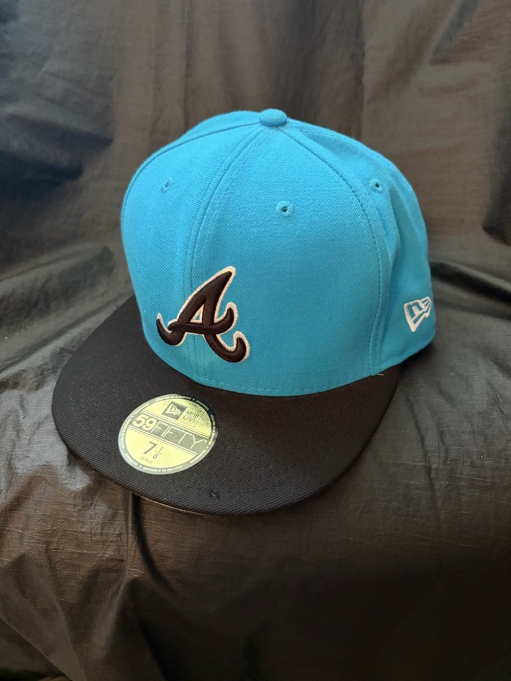 New Era Atlanta Braves Fitted Cap Teal and Black